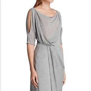 All Saints metallic Sina dress